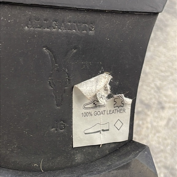 All Saints Dalias Leather Penny Loafers Studded Black Business Wedding Men Sz 13 - Picture 13 of 16